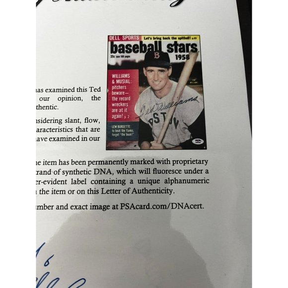 1958 Ted Williams Signed Auto Autographed Baseball Stars Magazine PSA/DNA cert - Picture 9 of 10